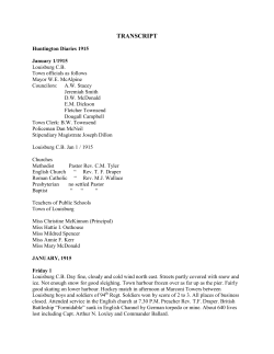 Huntington Diary ~ 1915