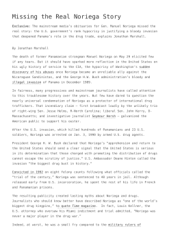 Unjust Aftermath: Post-Noriega Panama,Behind