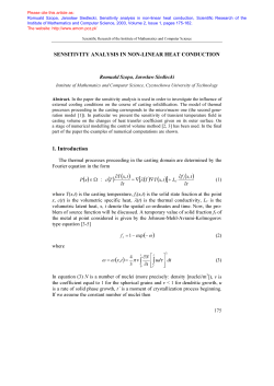 Sensitivity analysis in non-linear heat conduction