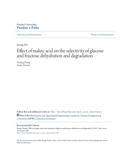 Effect of maleic acid on the selectivity of glucose and fructose