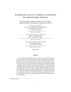 Evaluating the success of vocabulary reconciliation for cultural