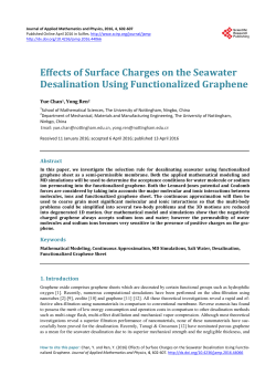 Effects of Surface Charges on the Seawater Desalination Using