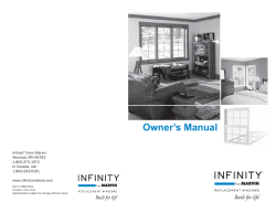 Infinity Owner`s Manual