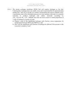 14.A-1 The proton exchange membrane (PEM) fuel cell requires
