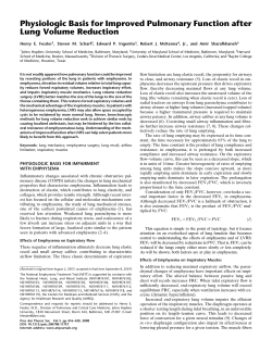 Physiologic Basis for Improved Pulmonary Function after Lung