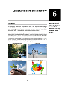 Conservation and Sustainability