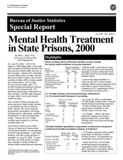 Mental Health Treatment in State Prisons, 2000