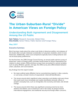 The Urban-Suburban-Rural &ldquo;Divide&rdquo; in American Views on Foreign