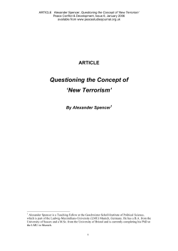 new terrorism