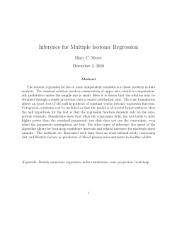 Inference for Multiple Isotonic Regression