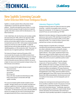 New Syphilis Screening Cascade