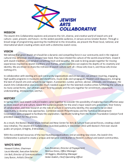JAC OneSheet - Jewish Arts Collaborative