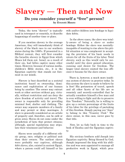Slavery &mdash; Then and Now - Sheldon Emry Memorial Library