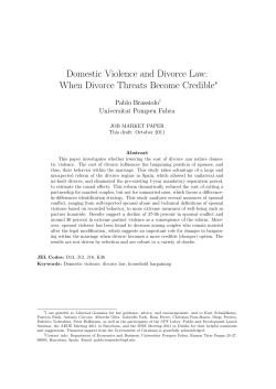 Domestic Violence and Divorce Law: When Divorce Threats