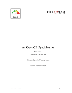The OpenCL Specification