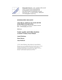 Gender equality and fertility intentions revisited