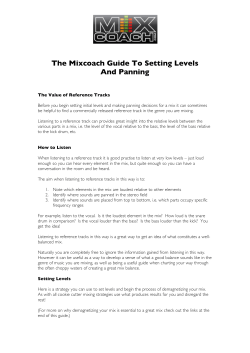 The Mixcoach Guide To Setting Levels