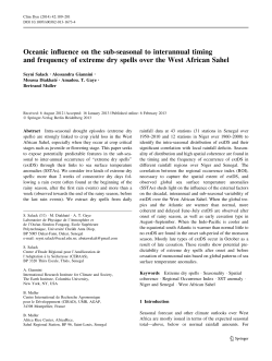 Oceanic influence on the sub-seasonal to interannual timing and