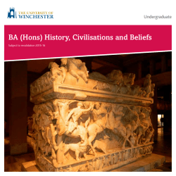 BA (Hons) History, Civilisations and Beliefs