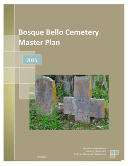 Bosque Bello Cemetery Master Plan