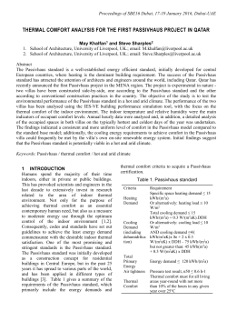 thermal comfort analysis for the first passivhaus project in qatar