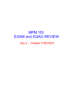 Exam Review Day 2 Chapter 5 and 6 note