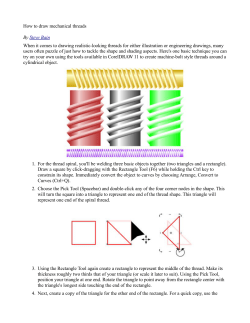 How to draw mechanical threads By Steve Bain When it comes to