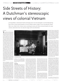 Side Streets of History: A Dutchman`s stereoscopic views of colonial