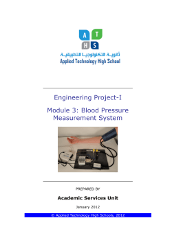 Engineering Project-I Module 3: Blood Pressure
