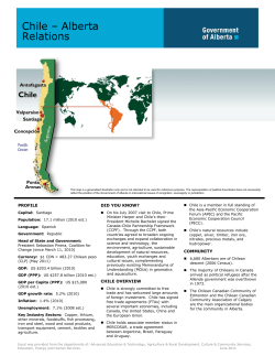 Chile Alberta Relations - Economic Development and Trade