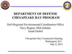 DEPARTMENT OF DEFENSE CHESAPEAKE BAY PROGRAM