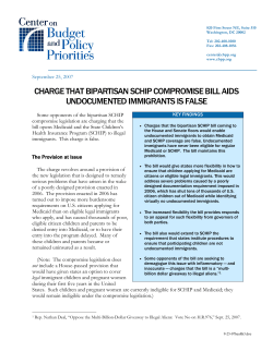 charge that bipartisan schip compromise bill aids undocumented