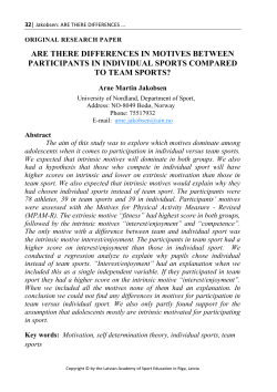 are there differences in motives between participants in individual