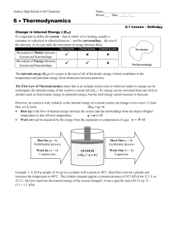 6 &bull; Thermodynamics