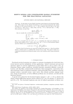 HOPF`S LEMMA AND CONSTRAINED RADIAL SYMMETRY FOR