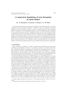 A numerical simulation of soot formation in spray flames