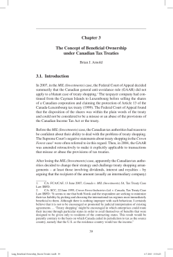 Chapter 3 The Concept of Beneficial Ownership under Canadian