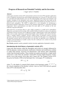 Progress of Research on Potential Vorticity and its Inversion