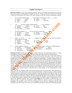 English Test Paper 9