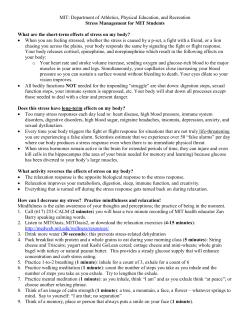 Stress Management for MIT Students - mit-pe