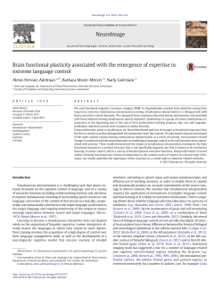 Brain functional plasticity associated with the emergence of