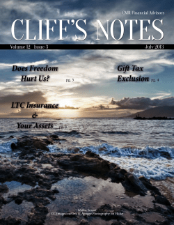 Does Freedom Hurt Us? - CMR Financial Advisors