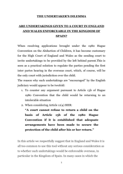 are undertakings given to a court in england