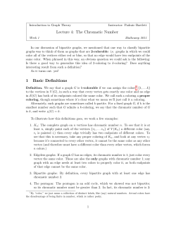 The chromatic number of a graph.