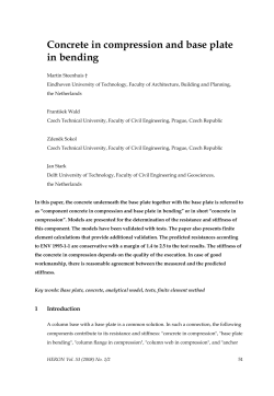 Concrete in compression and base plate in bending
