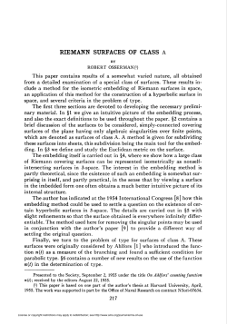 riemann surfaces of class a - American Mathematical Society