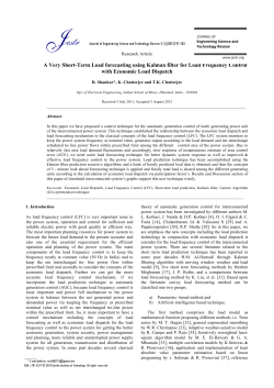 A Very Short-Term Load forecasting using Kalman filter for Load