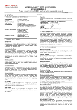 SULPHUR DIOXIDE