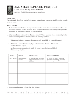 Mood of Scenes - ASL Shakespeare
