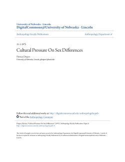Cultural Pressure On Sex Differences